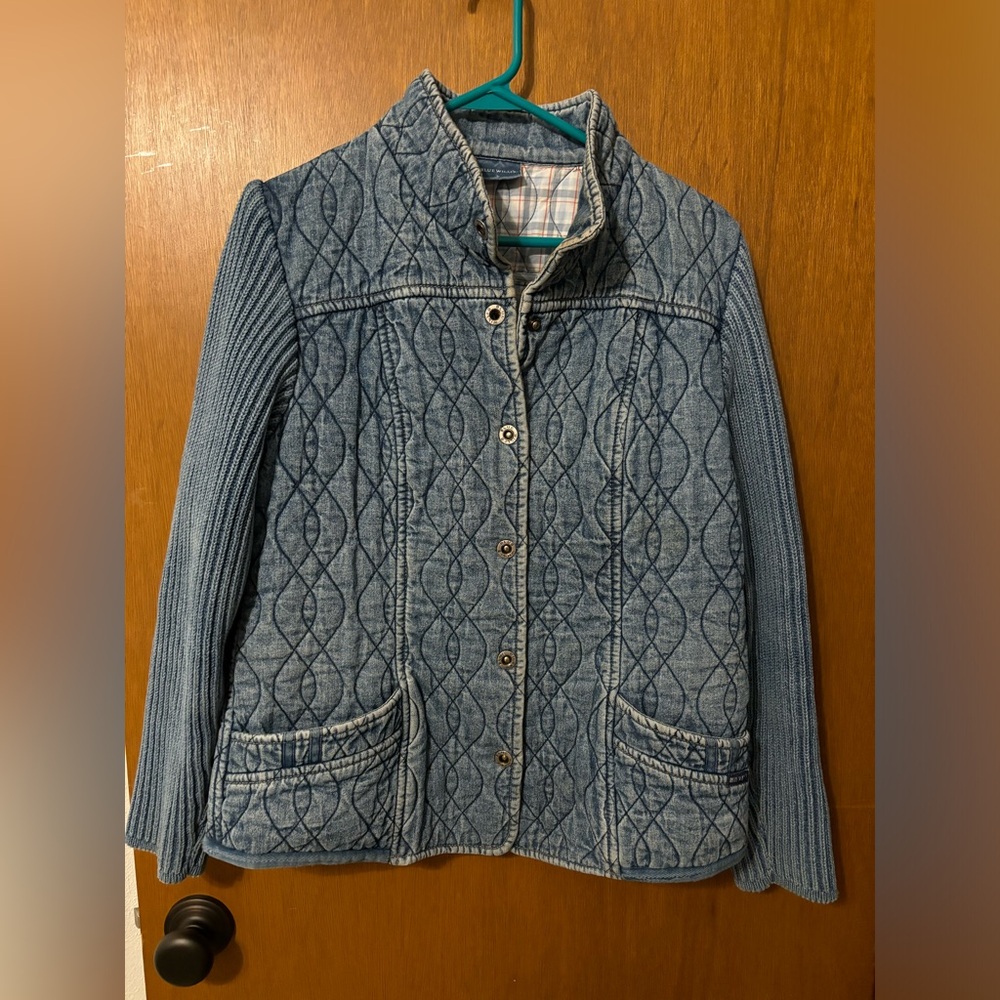 Blue Willi’s large quilted denim jacket